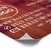 Brotbrett, Bäckereien, Bäckerei-Store-Werbung Poster (Ecke)