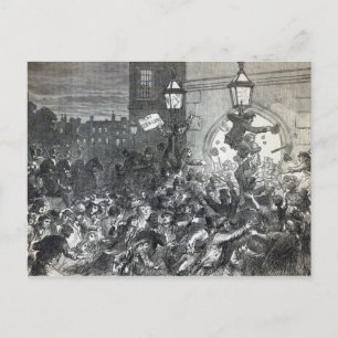 Brötchen am Eingang des Hauses Postkarte