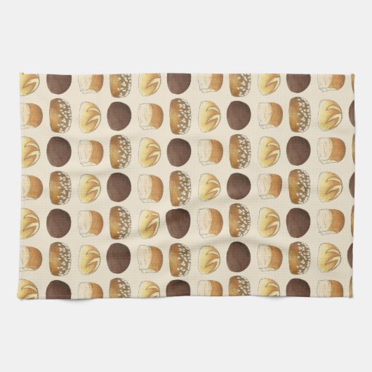 Brötchen Brötchen Bäckerei Bäckerei Koch Feinschme Geschirrtuch (Horizontal)