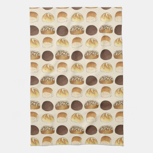 Brötchen Brötchen Bäckerei Bäckerei Koch Feinschme Geschirrtuch (Vertikal)