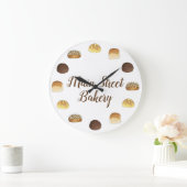 Brötchen Brötchen Bäckerei Bäckerei Koch Feinschme Große Wanduhr (Zuhause)