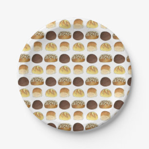 Brötchen Brötchen Bäckerei Bäckerei Koch Feinschme Pappteller