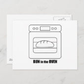 Brötchen im Ofen Ankündigungspostkarte (Vorne/Hinten)