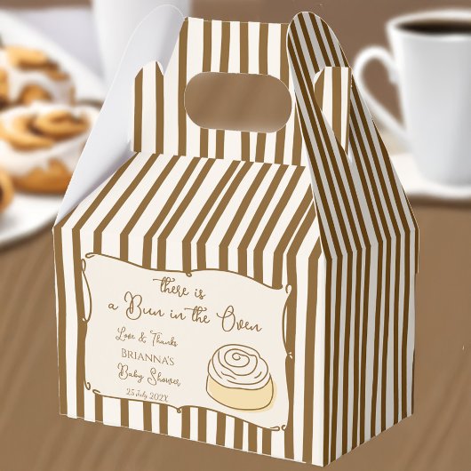 Brötchen im Ofen backen personalisierte Babyparty  Geschenkschachtel