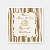Brötchen im Ofen backt Babyparty mit Monogramm Serviette (Vorderseite)