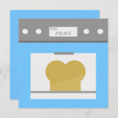 Brötchen im Ofen Einladung (Vorne/Hinten)