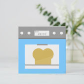 Brötchen im Ofen Einladung (Stehend Vorderseite)