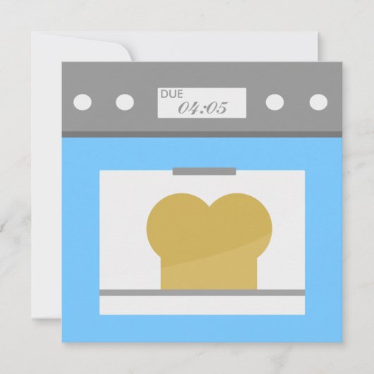 Brötchen im Ofen Einladung (Vorderseite)