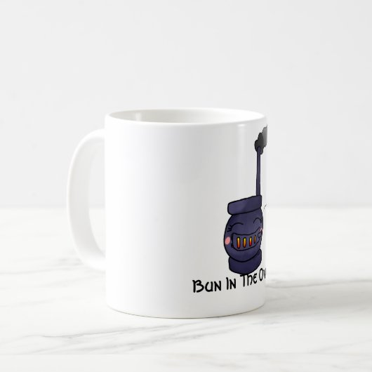 Brötchen im Ofen Kaffeetasse