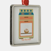 Brötchen im Ofen (kundengerecht) Silbernes Ornament (Rechts)