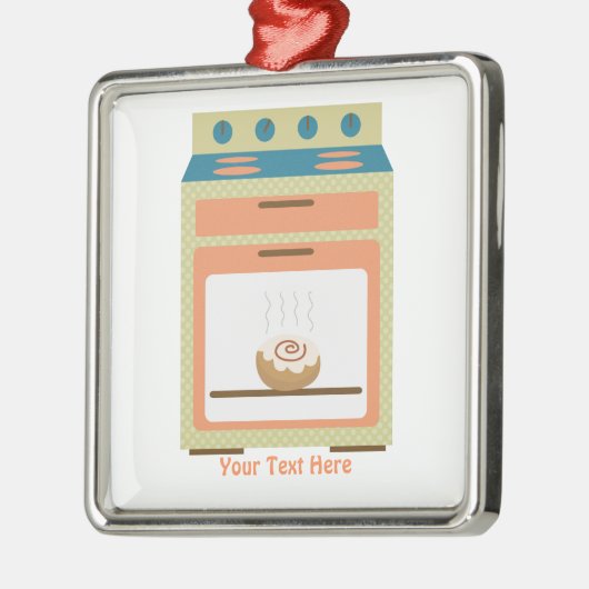 Brötchen im Ofen (kundengerecht) Silbernes Ornament (Links)