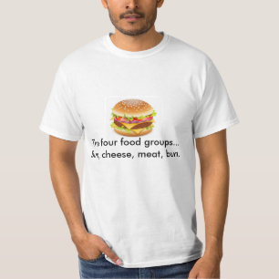 Brötchen, Käse, Fleisch, die Grafik T der T-Shirt