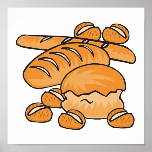 Brötchen Poster (Vorne)
