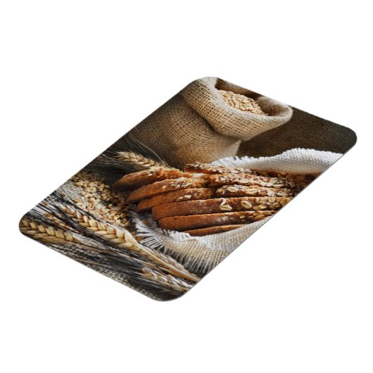 Brötchen und Weizenohren Magnet (Linke Seite)