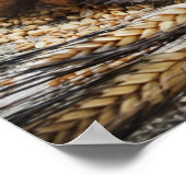 Brötchen und Weizenohren Poster (Ecke)