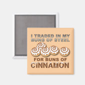 Brötchen von Cinnamon Funny Kühlschrankmagnet (Vorderseite/Rückseite)