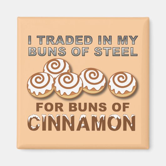 Brötchen von Cinnamon Funny Kühlschrankmagnet (Vorne)