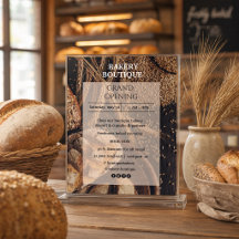 Brötchengebäck Boutique Eröffnung Flyer