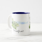 Brotfrucht-Schale Zweifarbige Tasse (Vorderseite Links)