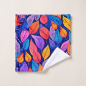 Brothel-Stil: Lebhafte Leaf-Muster Badhandtuch Set (Waschlappen)