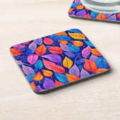 Brothel-Stil: Lebhafte Leaf-Muster Getränkeuntersetzer (Linke Seite)