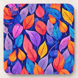 Brothel-Stil: Lebhafte Leaf-Muster Getränkeuntersetzer