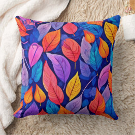 Brothel-Stil: Lebhafte Leaf-Muster Kissen