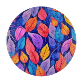 Brothel-Stil: Lebhafte Leaf-Muster Schneidebrett