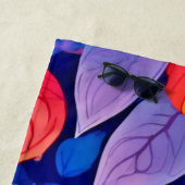 Brothel-Stil: Lebhafte Leaf-Muster Strandtuch (Beispiel)