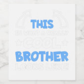 Brother 2021 lustiges Geschenk für wirklich coole Weinetikett (Einzelnes Label)