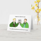 Brother and Brother in Law Happy St. Patrick's Day Karte (Gelbe Blume)