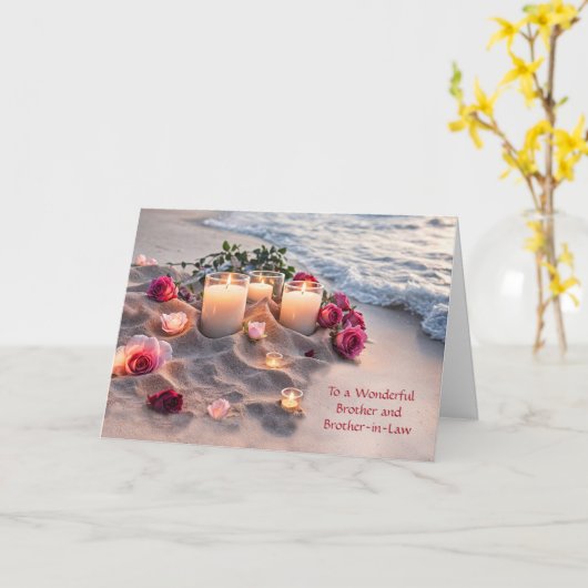 Brother and Brother in Law Wedding Karte (Gelbe Blume)