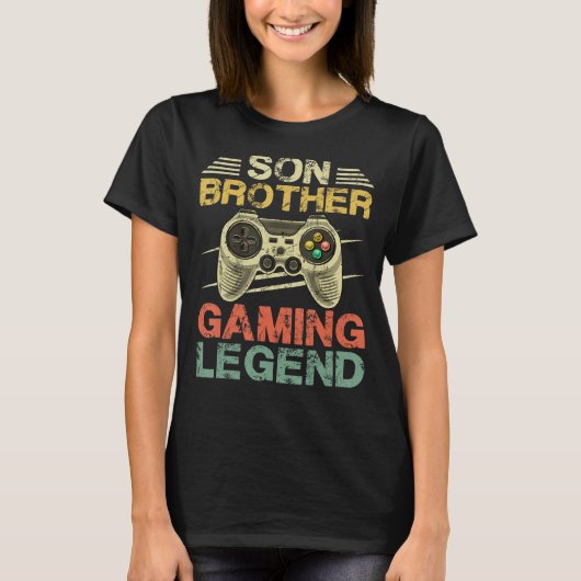 Brother and Gamer Video Games Boys Brother T-Shirt (Vorderseite)