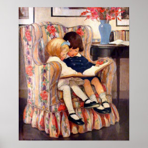Brother and Sister Canvas Print Poster