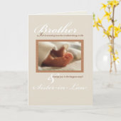 Brother and Sister in Law gratulieren New Baby Karte (Gelbe Blume)