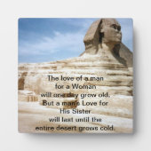 Brother and Sister Liebe Plaque Fotoplatte (Vorderseite)