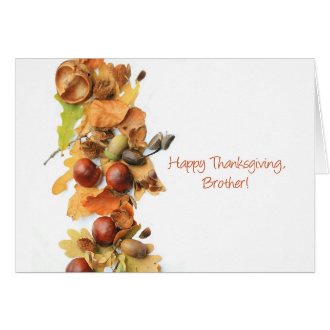 Brother autumn border thanksgiving greeting (Vorderseite (Horizontal))