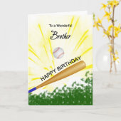 Brother Baseball Geburtstagskarte Karte (Gelbe Blume)