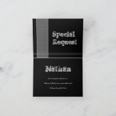 BROTHER Be My Trauzeuge - Schwarze und Silberne Ka Einladung (Innenseite)