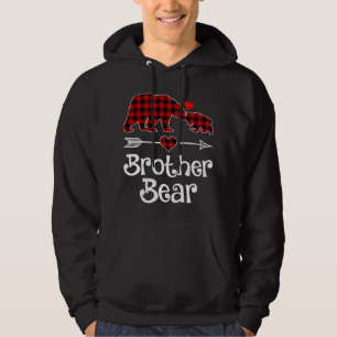 Brother Bear Christmas Pajama Red Kariert Buffalo  Hoodie