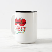 Brother Bear LGBT Weihnachtsregenbogen Pride Gay L Zweifarbige Tasse (Vorderseite Links)
