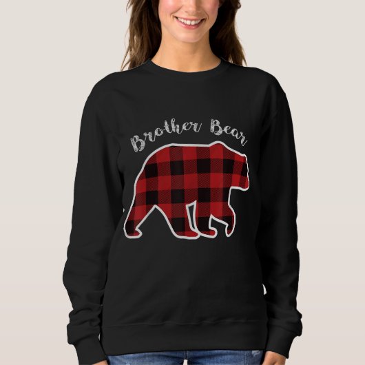 BROTHER BEAR Men Red Kariert Christmas Pajama Fami Sweatshirt (Vorderseite)
