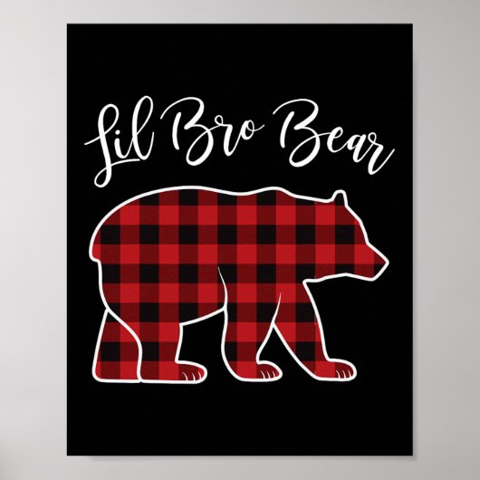 Brother Bear Pajama Red Buffalo Xmas Familie Funny Poster (Vorne)