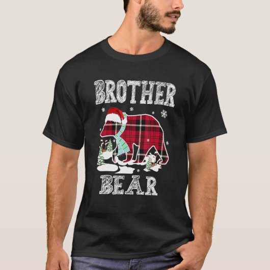 Brother Bear Red Buffalo Kariert Family Matching X T-Shirt (Vorderseite)