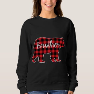 Brother Bear Red Kariert Design Family Match Chri Sweatshirt