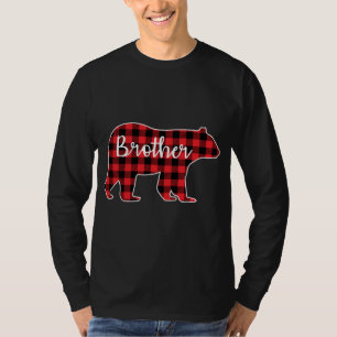 Brother Bear Red Kariert Design Family Match Chri T-Shirt
