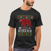 Brother Bear Santa Red Kariert Family Pajamas für T-Shirt (Vorderseite)