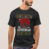 Brother Bear Santa Red Kariert Family Pajamas für T-Shirt (Vorderseite)