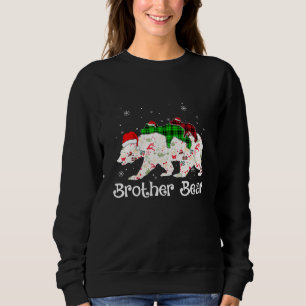 Brother Bear Two Cubs Red Green Kariert Christmas Sweatshirt