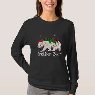 Brother Bear Two Cubs Red Green Kariert Christmas T-Shirt